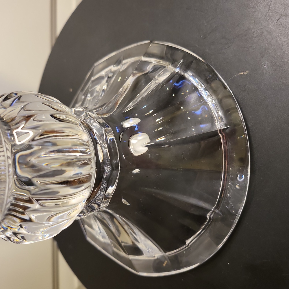 #2 Huge German Crystal Hurricane Vase Vintage 14" - Picture 8 of 9